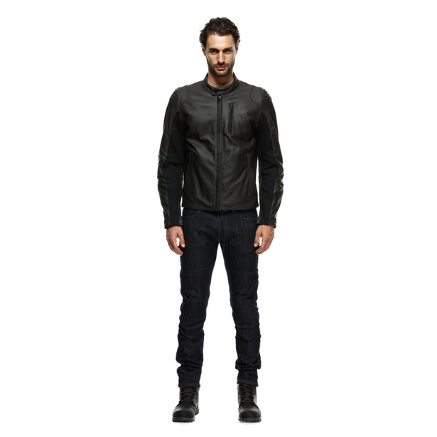 istrice-leather-jacket-dark-brown image number 2