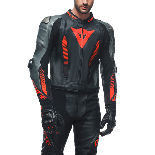 laguna-seca-5-2pcs-leather-suit-black-anthracite-fluo-red image number 9