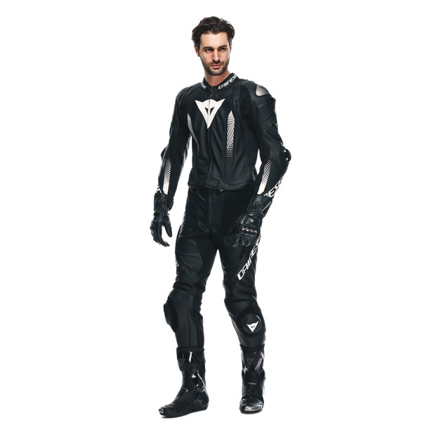 laguna-seca-5-2pcs-leather-suit-black-black-white image number 5