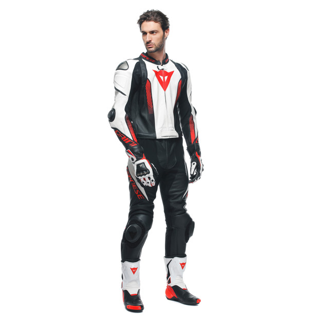 laguna-seca-5-2pcs-leather-suit-black-white-lava-red image number 7