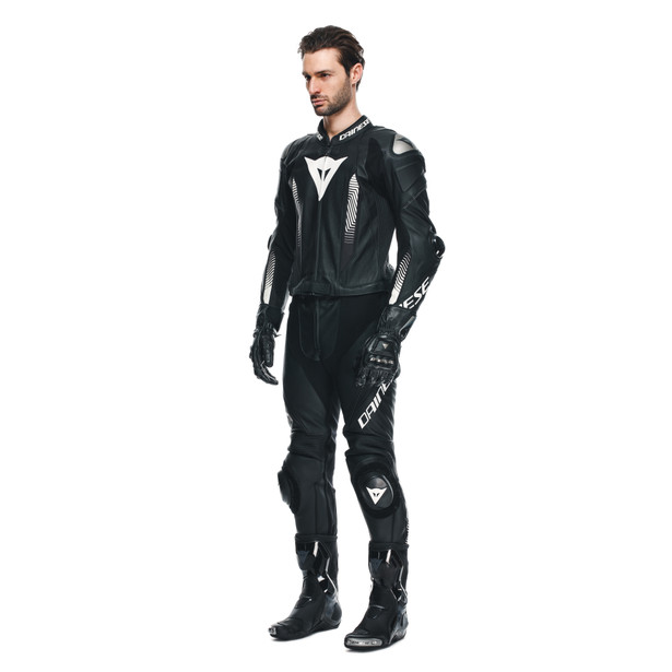 laguna-seca-5-2pcs-leather-suit-perf-black-black-white image number 3