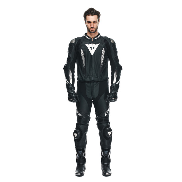 laguna-seca-5-2pcs-leather-suit-perf-black-black-white image number 2