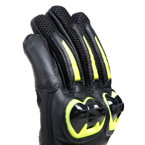 mig-3-unisex-leather-gloves-black-fluo-yellow image number 9