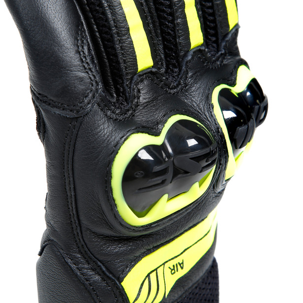 mig-3-unisex-leather-gloves-black-fluo-yellow image number 11