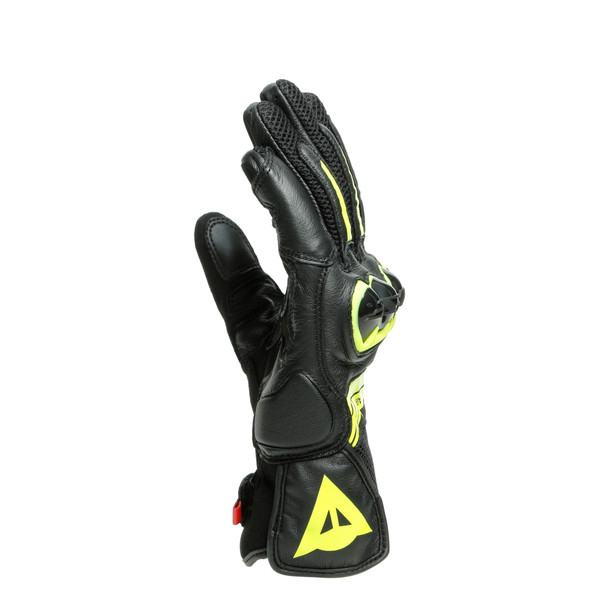 mig-3-unisex-leather-gloves-black-fluo-yellow image number 2