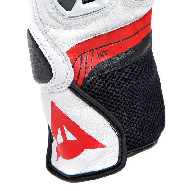 mig-3-unisex-leather-gloves-black-white-lava-red image number 3