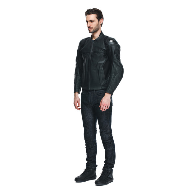 racing-4-leather-jacket-perf-black-black-black image number 3