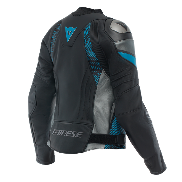 avro-5-leather-jacket-wmn-black-teal-anthracite image number 1