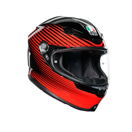 K6 AGV DOT(ECE) MULTI MPLK - RUSH BLACK/RED